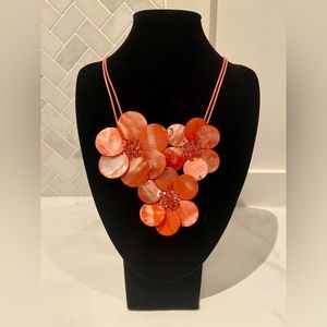 3/$50 Coral Capiz Shell Necklace - ** 3 FOR $50 DEAL + REDUCED SHIPPING **